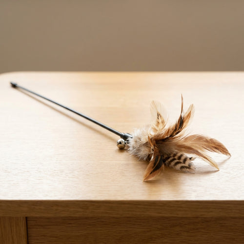 Cat Feather Wand Teaser with Bells &amp; Attachments